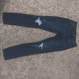 Distressed Medium/Dark wash jeans